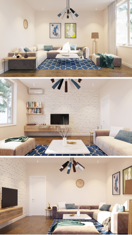 Дизайн квартиры Осуми. Гостевая.