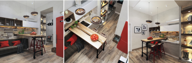 Дизайн проект Дома в лесу. Столовая