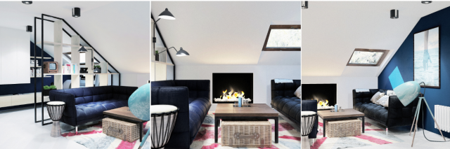 Дизайн проект квартиры с чердаком. Гостиная, ч.1