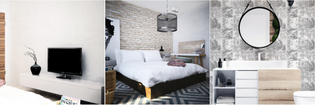 Дизайн проект квартиры с чердаком. Спальня.