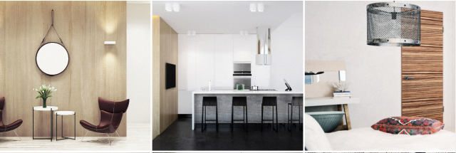 Дизайн проект квартиры с чердаком. Столовая-гостиная