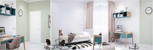 Дизайн проект квартиры с чердаком. Детская.