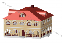 Средиземноморская вилла СВ-1 трехмерная модель вид 1