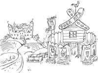 Деревня для сказки (контуры)