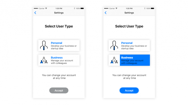 Select User Type