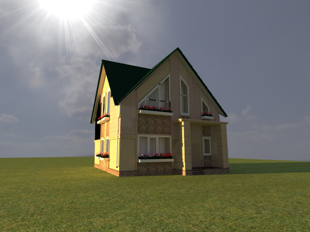 3D визуализация дома в 3 ds Max