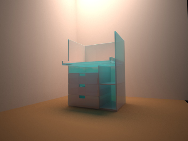 3D моделирование стеклянного  стола в 3 ds Max
