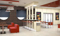 Разработка дизайн интерьера для "Burger Master"