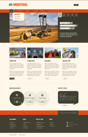 Example page (industrial landing page)