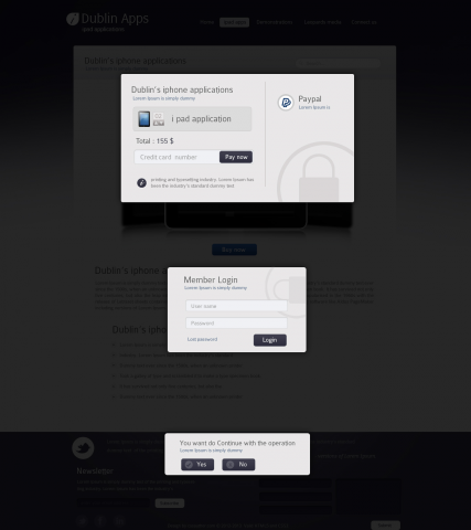 Example page (selling apps modal  page)