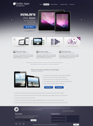 Example page (selling apps main page)