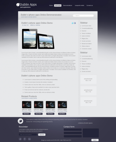 Example page (selling apps preview page)