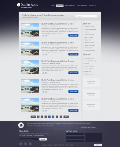 Example page (selling apps blog page)