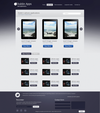Example page (selling apps products page)