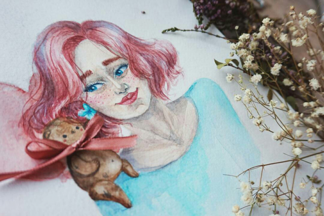 Рисунок акварелью