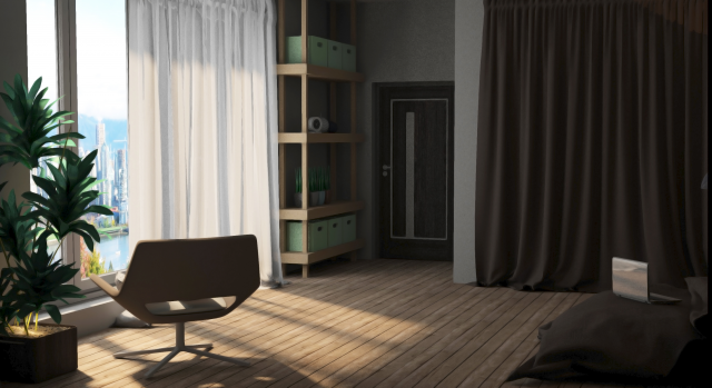 Дизайн интерьера спальни в Autodesk 3ds Max
