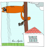 кот и воробей