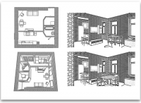 Схематическая 3Д ЧБ визулизация