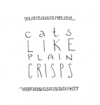 Cats like plain crisps