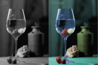 Раскраска фотографии "Бокал"