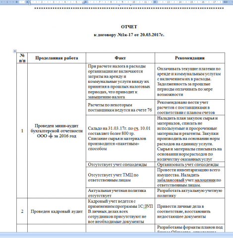 Мини-аудит бухгалтерского/налогового учета