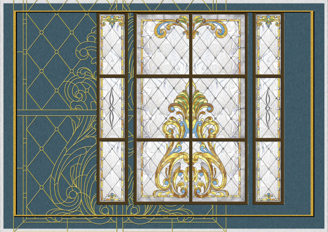 Витраж в стиле TIFFANY