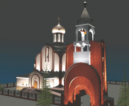 подсветка церкви (г.Курск)