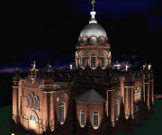 подсветка собора (г.Обоянь Курской обл.)