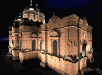 подсветка церкви (г.Обоянь Курской обл.)