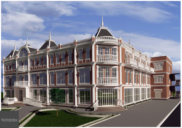 Оформление фасада здания и визуализация