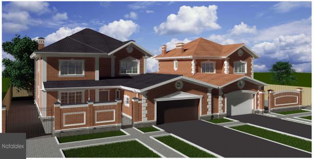 Оформление фасада здания и визуализация