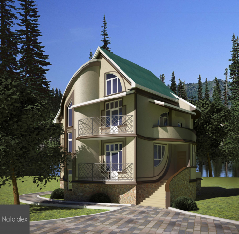 Оформление фасада здания и визуализация