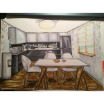 Набросок интерьера