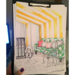 Интерьер детской набросок