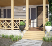 Фасад открытой веранды