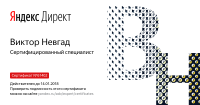 Сертификат Яндекс Директ