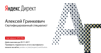 Сертификат Яндекс.Директ