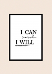 постер "i can and i will"