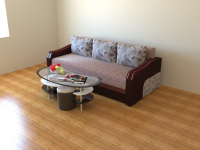 sofa with a coffee table