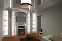 Разработка и визуализация гостиной