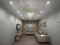 Визуализация натяжного потолка