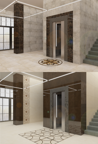 Дизайн и визуализация лифтового холла