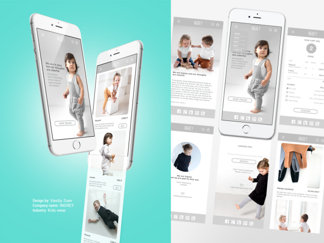 ingrey iOS interface