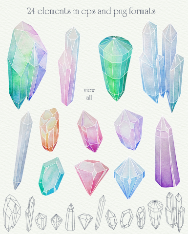 Crystal watercolor