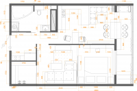 План с размерами квартиры в Санкт-Петербурге ( Ленинский пр-т)