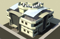 Эскиз 10-ти квартирного жилого дома в Израиле (вид сверху)