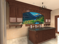 Интерьер кухни в частном доме