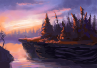 Закат (цифровая живопись)