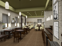 Визуализация литературного кафе "Тургенев"