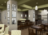 Визуализация литературного кафе "Тургенев"